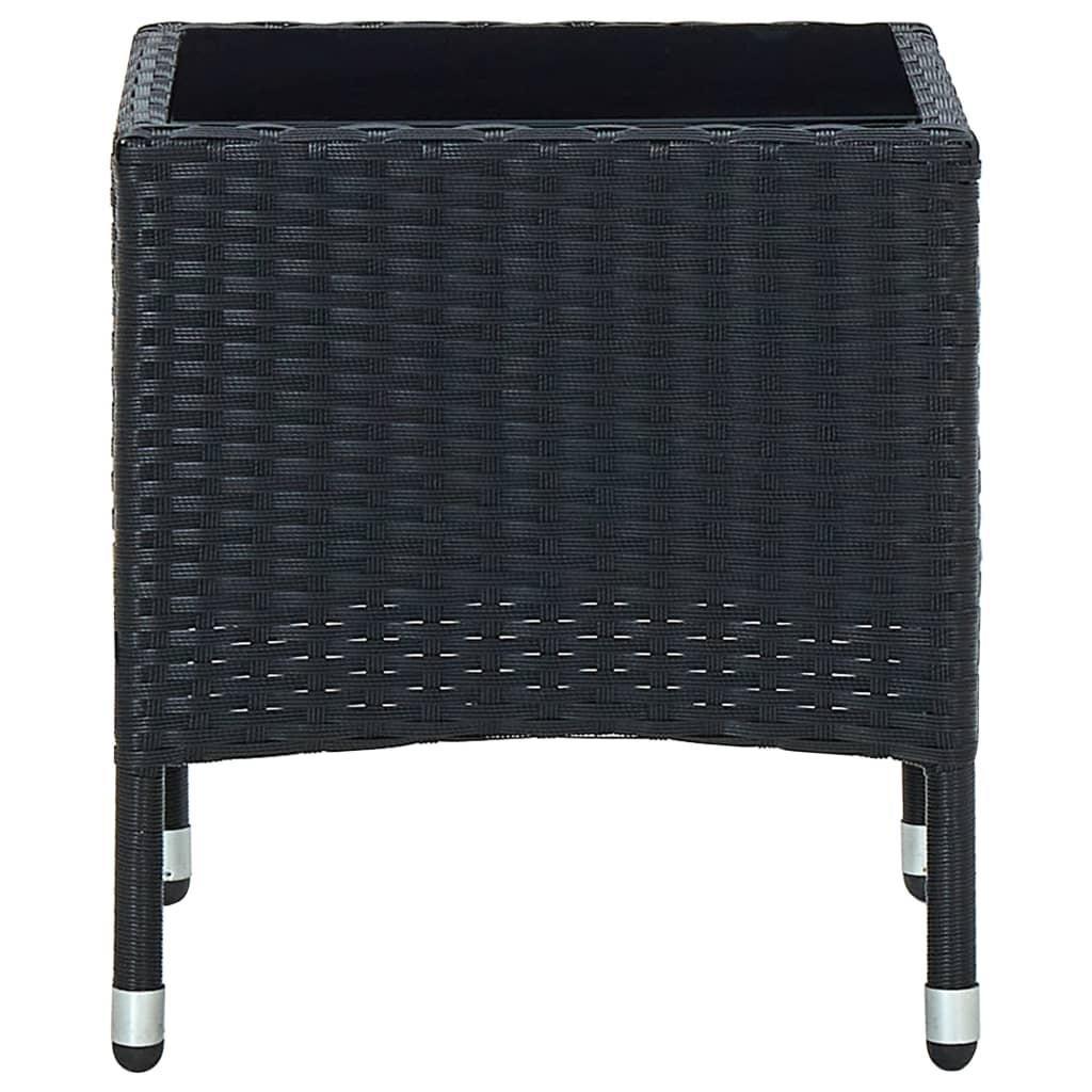 Tavolo da Giardino Nero 40x40x45 cm in Polyrattan cod mxl 34392