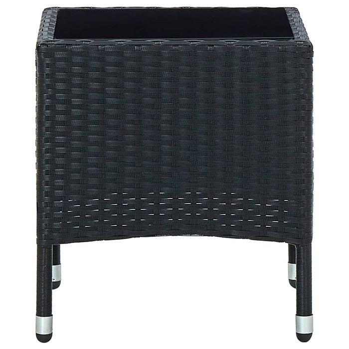 Tavolo da Giardino Nero 40x40x45 cm in Polyrattan cod mxl 34392