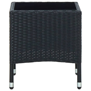Tavolo da Giardino Nero 40x40x45 cm in Polyrattan 45901