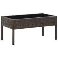Tavolo da Giardino Marrone 75x40x37 cm in Polyrattan cod mxl 48175