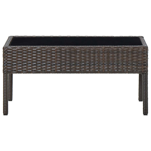 Tavolo da Giardino Marrone 75x40x37 cm in Polyrattan cod mxl 48175