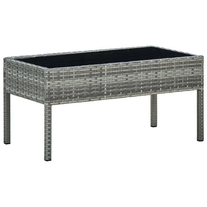 Tavolo da Giardino Grigio 75x40x37 cm in Polyrattan cod mxl 34502
