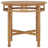 Tavolo da Pranzo Ø 80 cm in Legno Massello di Teak 49427