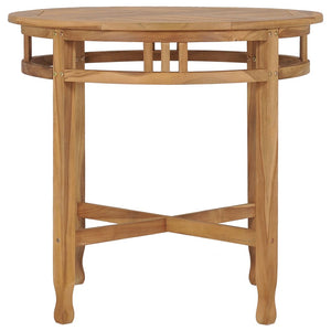 Tavolo da Pranzo Ø 80 cm in Legno Massello di Teak 49427