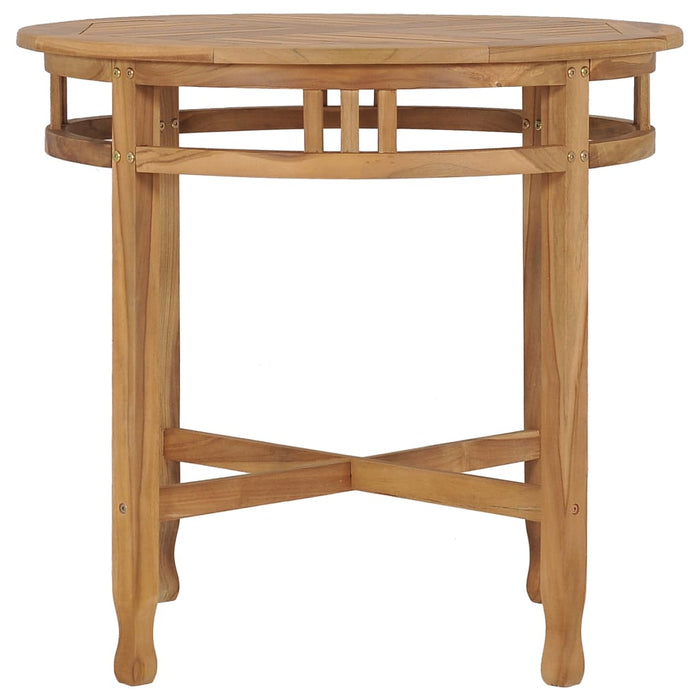 Tavolo da Pranzo Ø 80 cm in Legno Massello di Teak 49427