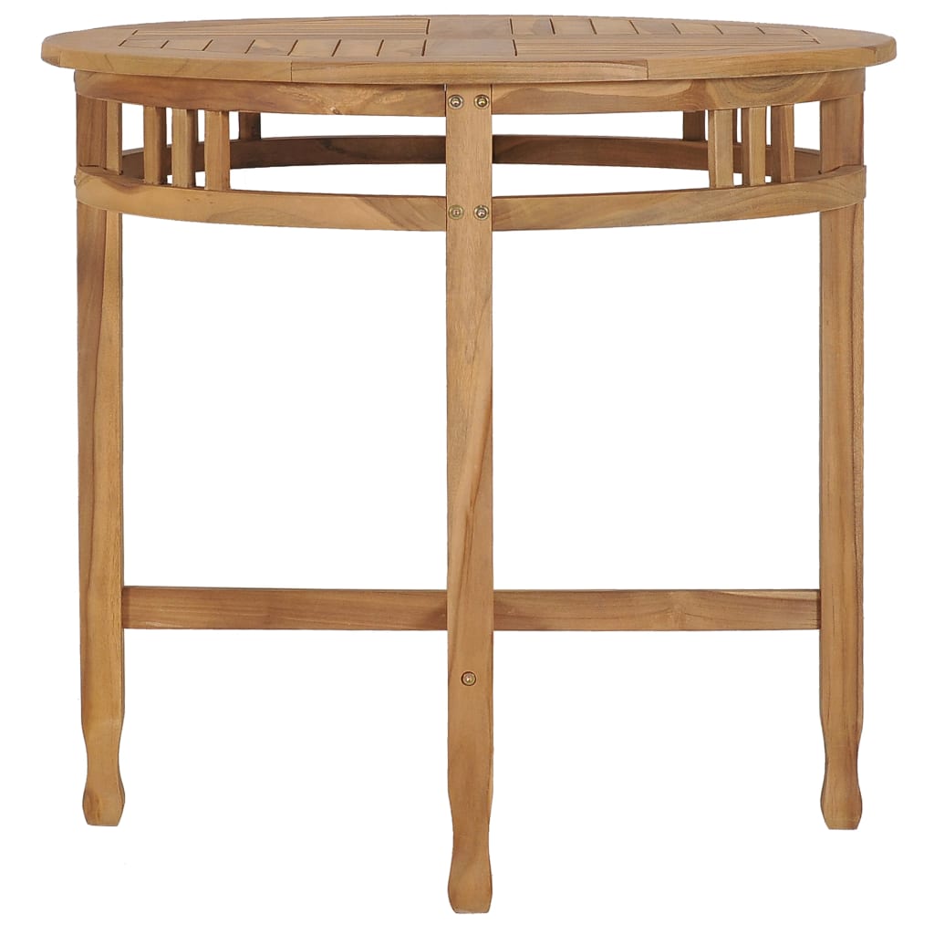 Tavolo da Pranzo Ø 80 cm in Legno Massello di Teak 49427