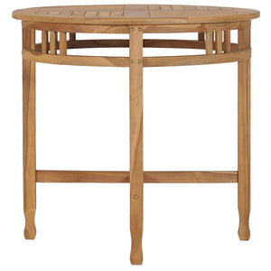 Tavolo da Pranzo Ø 80 cm in Legno Massello di Teak 49427