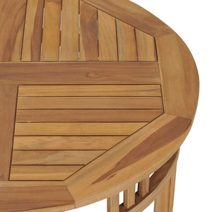 Tavolo da Pranzo Ø 80 cm in Legno Massello di Teak 49427