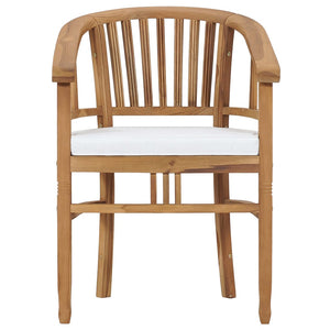 Sedie da Giardino con Cuscini 2 pz in Legno Massello di Teak 49430