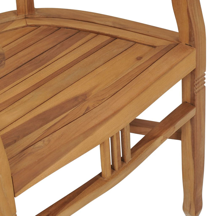 Sedie da Giardino 2 pz in Legno Massello di Teak 49432