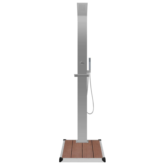 Doccia da Esterno con Piatto in WPC Acciaio Inossidabile 3051287