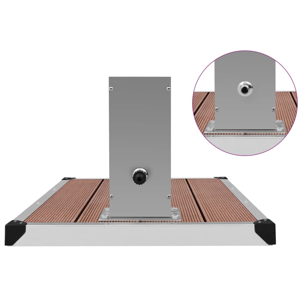 Doccia da Esterno con Piatto in WPC Acciaio Inossidabile cod mxl 50767