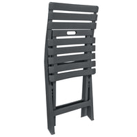 Set da Bistrot 3 pz Pieghevole in Plastica Antracite 48753