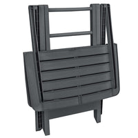 Set da Bistrot 3 pz Pieghevole in Plastica Antracite 48753