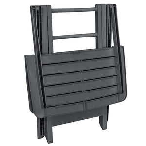 Set da Bistrot 3 pz Pieghevole in Plastica Antracite 48753