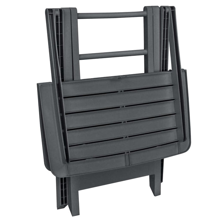Set da Bistrot 3 pz Pieghevole in Plastica Antracite 48753