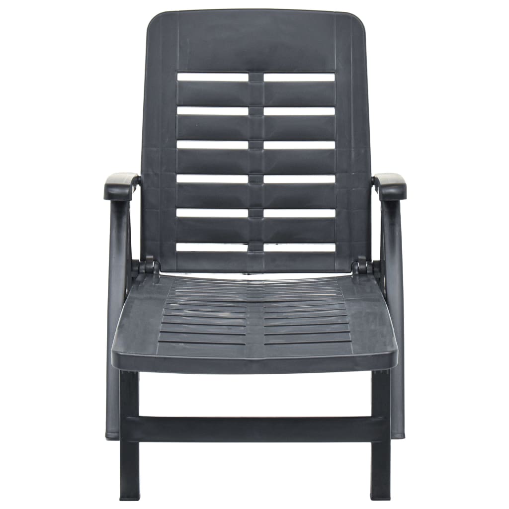 Lettino Prendisole Pieghevole in Plastica Antracite cod mxl 9533