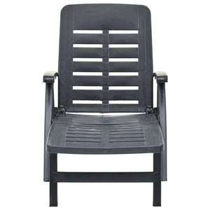 Lettino Prendisole Pieghevole in Plastica Antracite cod mxl 9533