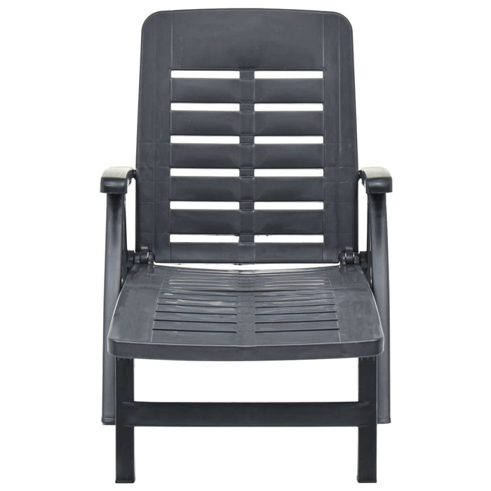 Lettino Prendisole Pieghevole in Plastica Antracite cod mxl 9533