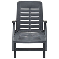 Sdraio sedia a sdraio lettino da giardino lettino da giardino terrazza pieghevole mobili da esterno plastica antracite 02_0012879