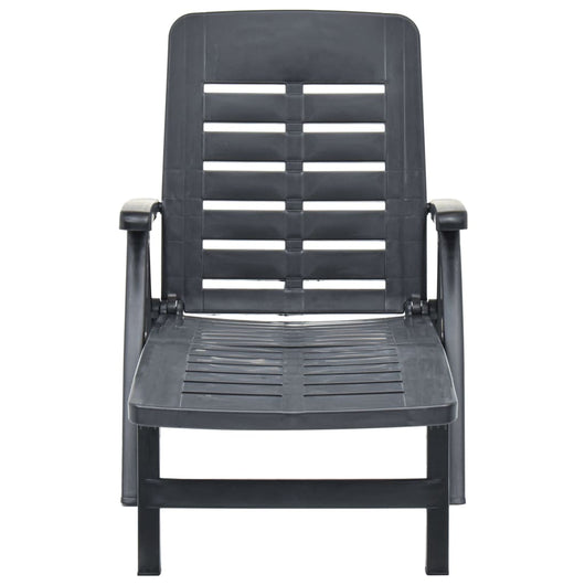 Sdraio sedia a sdraio lettino da giardino lettino da giardino terrazza pieghevole mobili da esterno plastica antracite 02_0012879