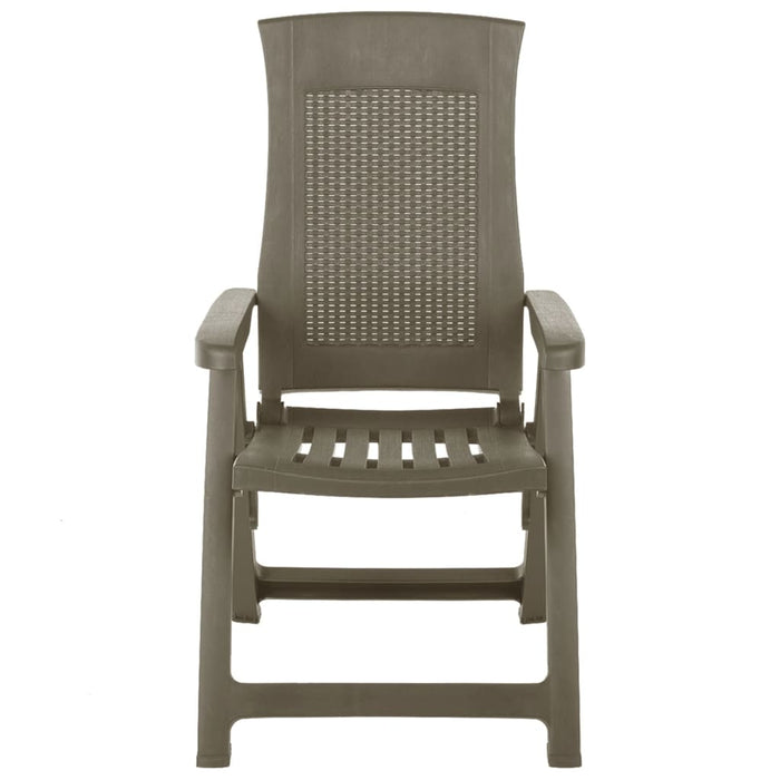 Sedie Reclinabili da Giardino 2 pz in Plastica Mocca 48762