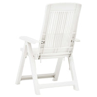 Sedie Reclinabili da Giardino 2 pz in Plastica Bianca