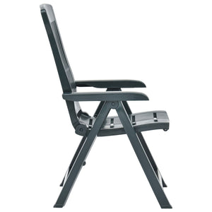 Sedie Reclinabili da Giardino 2 pz in Plastica Verde 48767