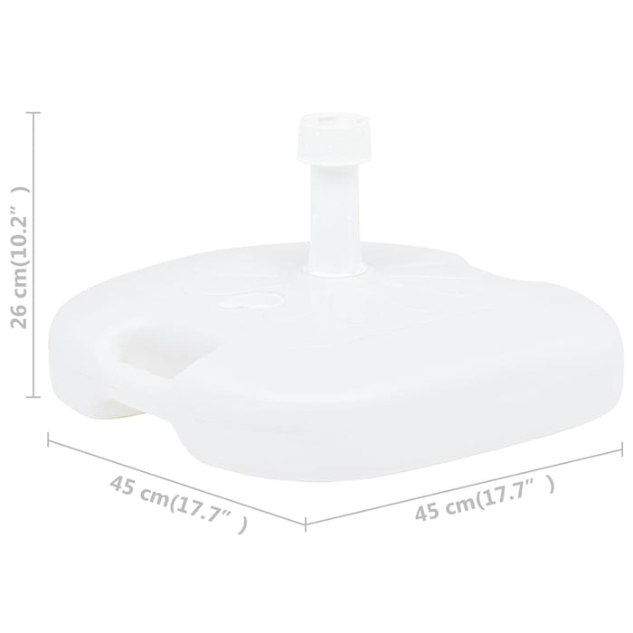 Base Ombrellone Riempibile con Sabbia/Acqua 16L Bianca Plastica cod mxl 55363