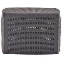 Tavolino di Servizio Colore Caffè 54x54x36,5 cm in Plastica 48776