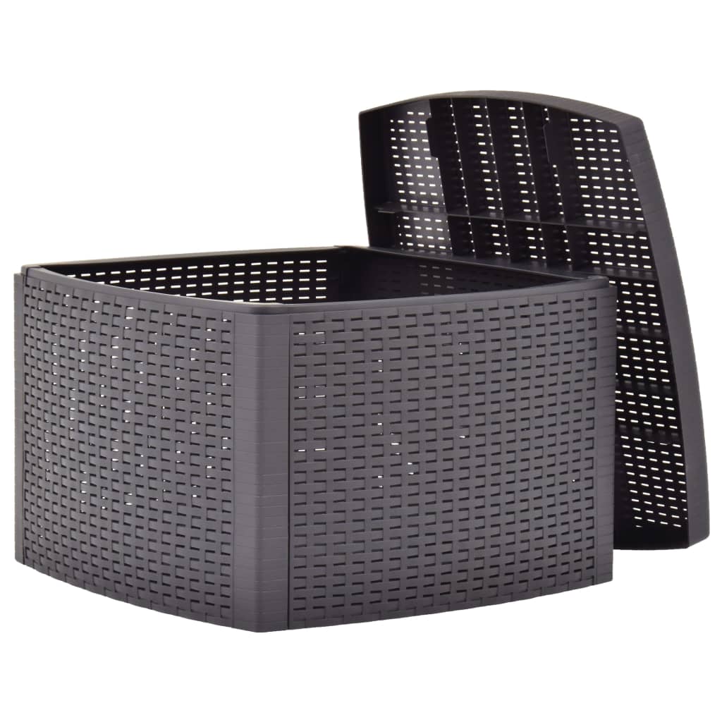 Tavolino di Servizio Colore CaffÃ¨ 54x54x36,5 cm in Plastica