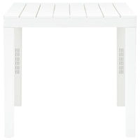 Tavolo da giardino con 2 panche in plastica bianca 02_0018689