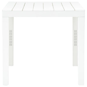 Tavolo da giardino con 2 panche in plastica bianca 02_0018689