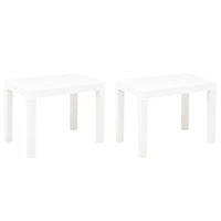 Panchine da Giardino 2 pz Bianco in Plastica