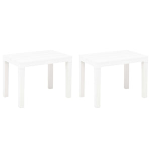 Panchine da Giardino 2 pz Bianco in Plastica
