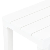 Panchine da Giardino 2 pz Bianco in Plastica 48780