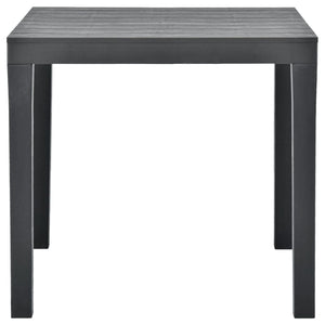Tavolo da Giardino Antracite 78x78x72 cm in Plastica cod mxl 34274