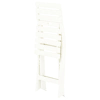 Sedie da Giardino Pieghevoli 2 pz in Plastica Bianche 48786