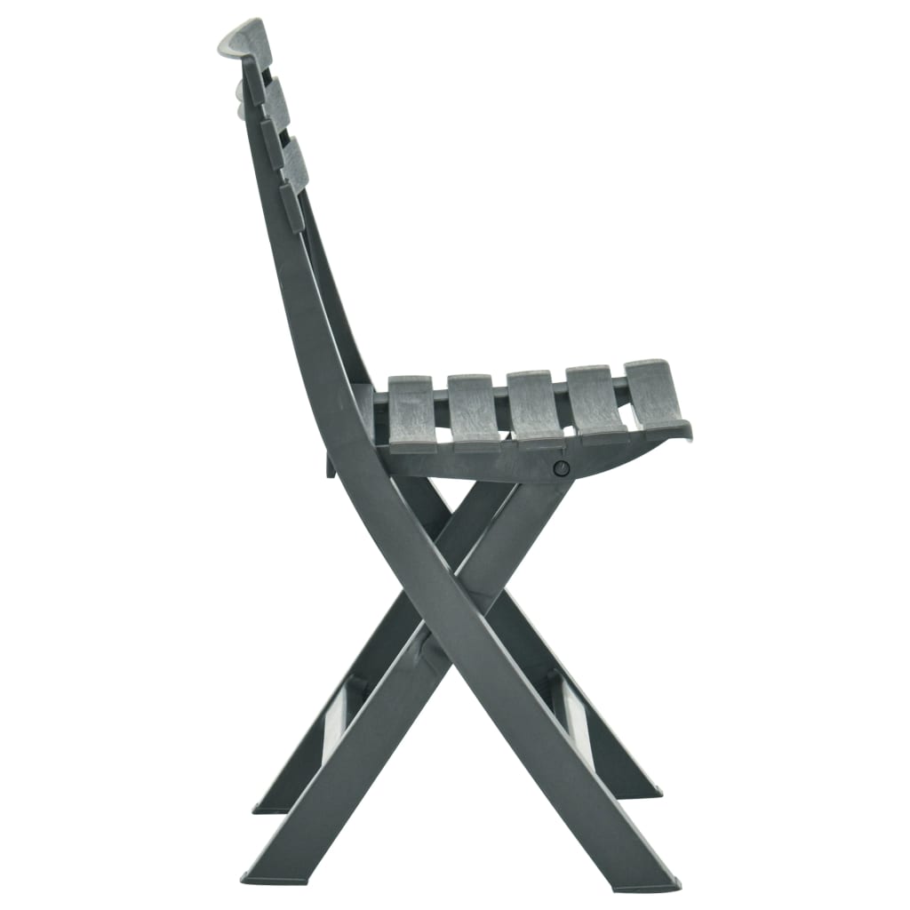 Sedie da Giardino Pieghevoli 2 pz in Plastica Verde cod mxl 23396