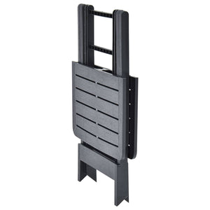 Tavolo da Giardino Antracite 79x72x70 cm in Plastica 48792