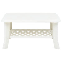 Tavolino da Salotto Bianco 90x60x46 cm in Plastica 48793