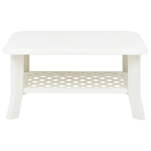 Tavolino da Salotto Bianco 90x60x46 cm in Plastica 48793