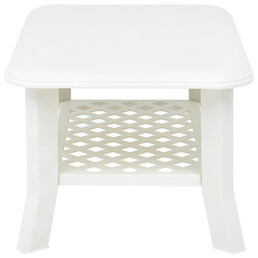 Tavolino da Salotto Bianco 90x60x46 cm in Plastica 48793