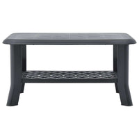 Tavolino da CaffÃ¨ Antracite 90x60x46 cm in Plastica cod mxl 6239