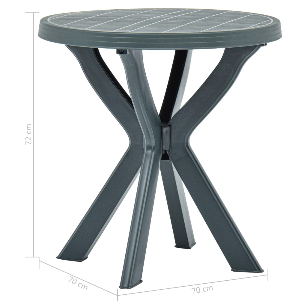 Tavolo da Bistrot Verde Ã˜70 cm in Plastica cod mxl 34467