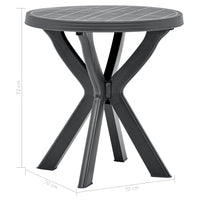 Tavolo da Bistrot Antracite Ã˜70 cm in Plastica cod mxl 34213