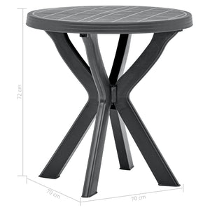 Tavolo da Bistrot Antracite Ã˜70 cm in Plastica cod mxl 34213