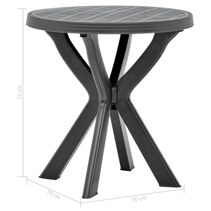 Tavolo da Bistrot Antracite Ã˜70 cm in Plastica cod mxl 34213