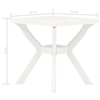 Tavolo da Bistrot Bianco 70x70x72 cm in Plastica 48799