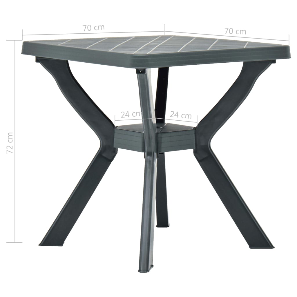 Tavolo da Bistrot Verde 70x70x72 cm in Plastica 48800